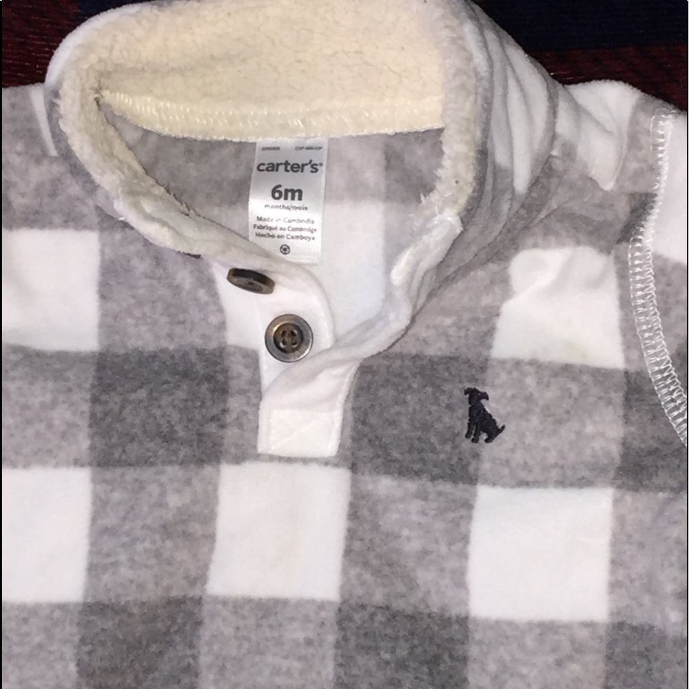 Grey checkered board sweatshirt